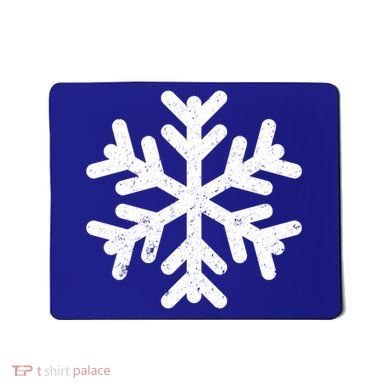 White Snowflake Cool Winter Sports Xmas Gift Meaningful Gift Mousepad