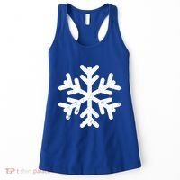 White Snowflake Cool Winter Sports Xmas Gift Meaningful Gift Women's Tank Top thumb 0
