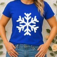 White Snowflake Cool Winter Sports Xmas Gift Meaningful Gift Women's T-Shirt thumb 2