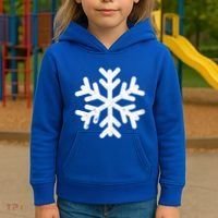 White Snowflake Cool Winter Sports Xmas Gift Meaningful Gift Kids Hoodie thumb 3