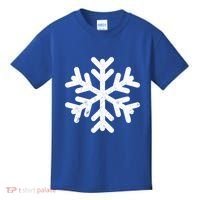 White Snowflake Cool Winter Sports Xmas Gift Meaningful Gift Kids T-Shirt thumb 0