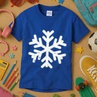 White Snowflake Cool Winter Sports Xmas Gift Meaningful Gift Kids T-Shirt thumb 3
