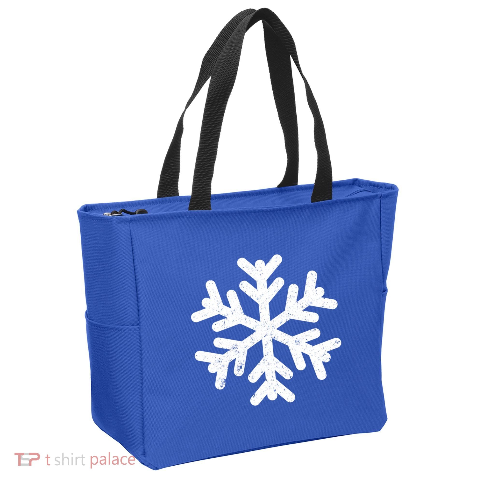 White Snowflake Cool Winter Sports Xmas Gift Meaningful Gift Tote Bag
