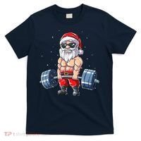 Weightlifting Santa Claus Christmas Fitness Gym T-Shirt thumb 0