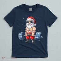 Weightlifting Santa Claus Christmas Fitness Gym T-Shirt thumb 5