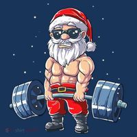Weightlifting Santa Claus Christmas Fitness Gym T-Shirt thumb 7