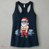 Weightlifting Santa Claus Christmas Fitness Gym Women's Tank Top thumb 3