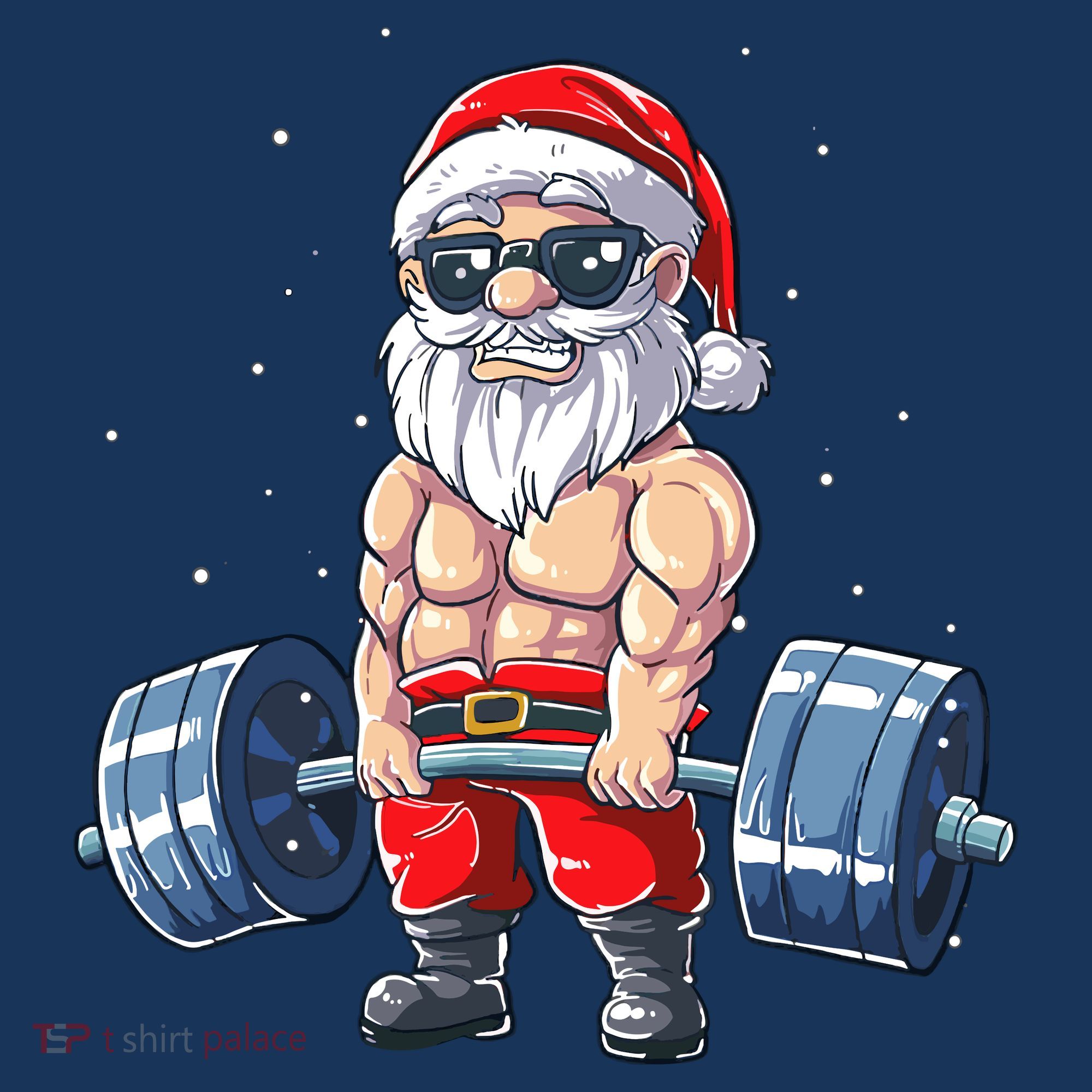 Weightlifting Santa Claus Christmas Fitness Gym Women's Tank Top