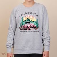 Western Sunset Cow I Got A Heart Like A Truck Women's Sweatshirt thumb 0