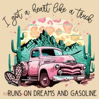 Western Sunset Cow I Got A Heart Like A Truck Tote Bag thumb 4
