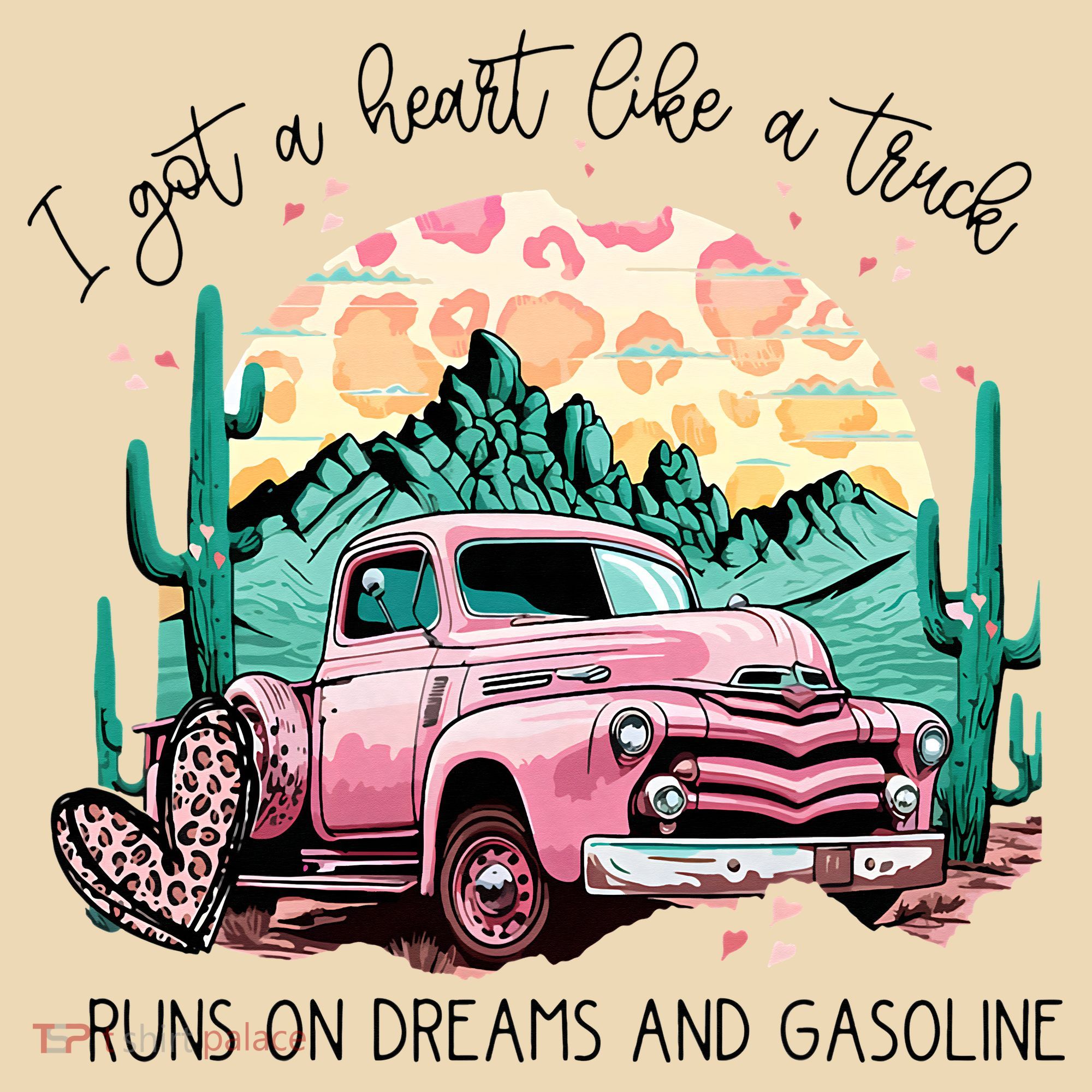 Western Sunset Cow I Got A Heart Like A Truck Tote Bag