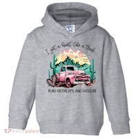 Western Sunset Cow I Got A Heart Like A Truck Toddler Hoodie thumb 0