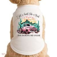 Western Sunset Cow I Got A Heart Like A Truck Doggie Tank thumb 0
