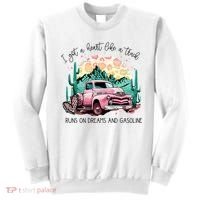 Western Sunset Cow I Got A Heart Like A Truck Sweatshirt thumb 0
