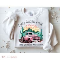 Western Sunset Cow I Got A Heart Like A Truck Sweatshirt thumb 2
