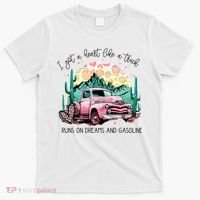 Western Sunset Cow I Got A Heart Like A Truck T-Shirt thumb 0