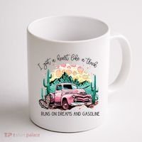 Western Sunset Cow I Got A Heart Like A Truck Coffee Mug thumb 1