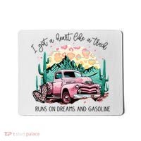 Western Sunset Cow I Got A Heart Like A Truck Mousepad thumb 0