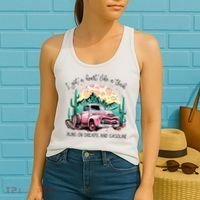 Western Sunset Cow I Got A Heart Like A Truck Women's Tank Top thumb 2