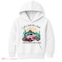 Western Sunset Cow I Got A Heart Like A Truck Kids Hoodie thumb 0