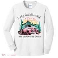 Western Sunset Cow I Got A Heart Like A Truck Kids Long Sleeve Shirt thumb 0