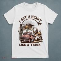 Western Sunset Cowgirl I Got A Heart Like A Truck T-Shirt thumb 5