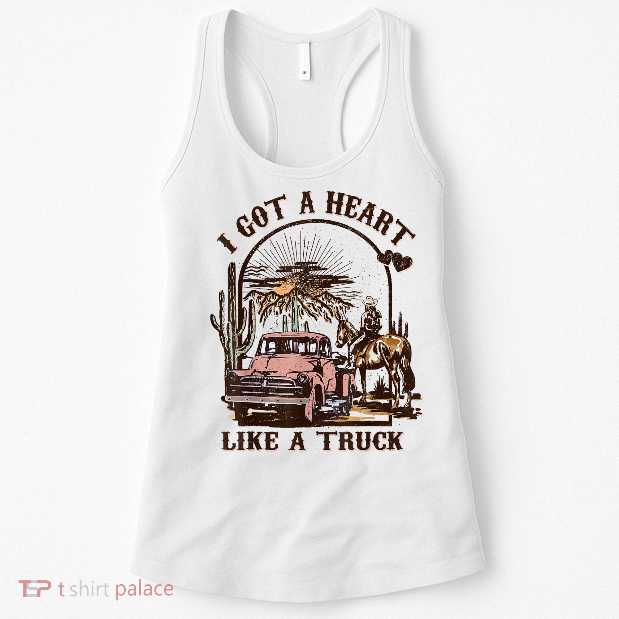 Western Sunset Cowgirl I Got A Heart Like A Truck Women's Tank Top
