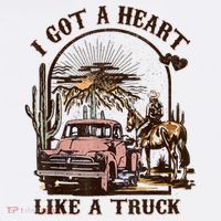 Western Sunset Cowgirl I Got A Heart Like A Truck Women's Tank Top thumb 5