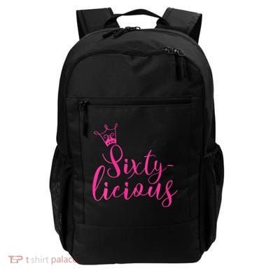 Wo Sixty-licious Crown Queen 60th Birthday Pink Sixtylicious V-Neck Backpack