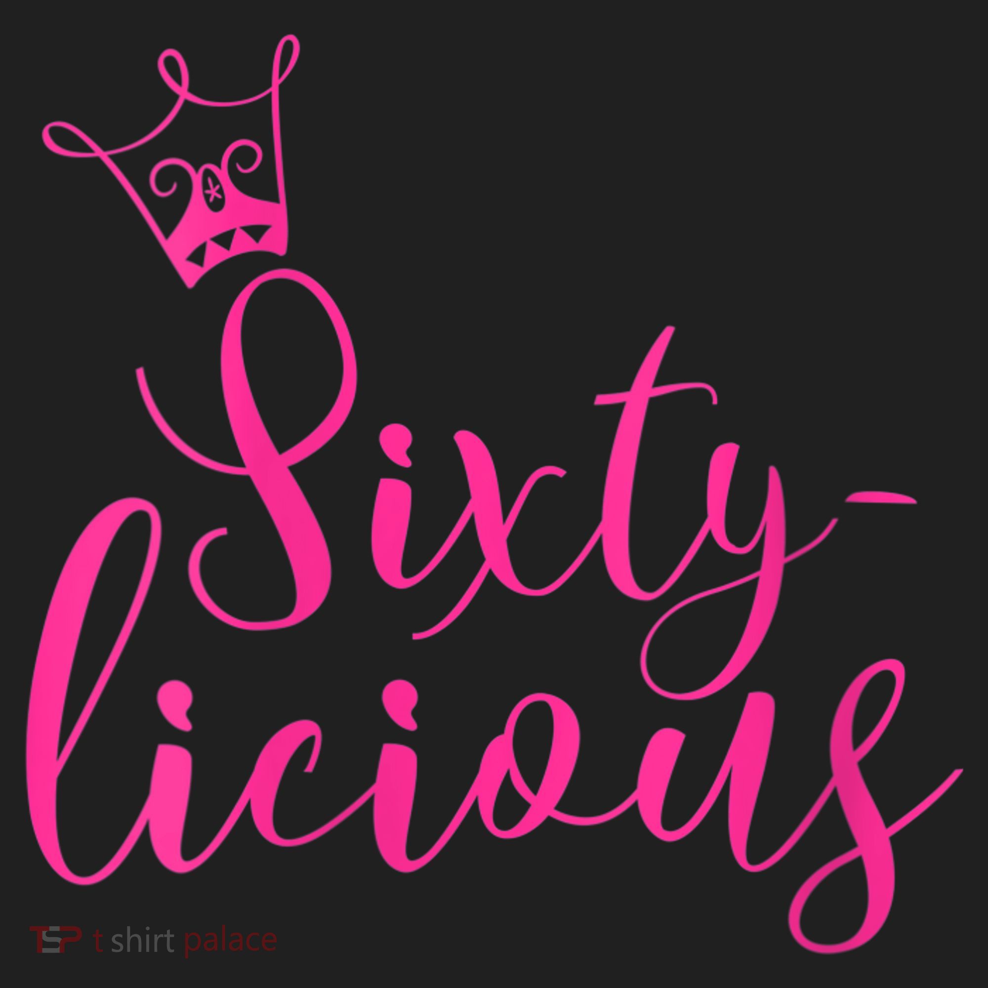 Wo Sixty-licious Crown Queen 60th Birthday Pink Sixtylicious V-Neck Beanie