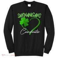 Wo Shenanigans Coordinator Green Heart Shamrock St Patricks Day Sweatshirt thumb 0