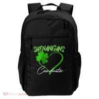 Wo Shenanigans Coordinator Green Heart Shamrock St Patricks Day Backpack thumb 0