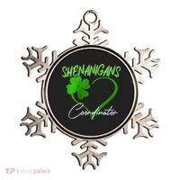Wo Shenanigans Coordinator Green Heart Shamrock St Patricks Day Ornament thumb 0