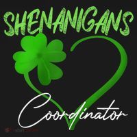 Wo Shenanigans Coordinator Green Heart Shamrock St Patricks Day Ornament thumb 1