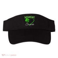 Wo Shenanigans Coordinator Green Heart Shamrock St Patricks Day Visor thumb 0