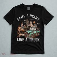 Western Sunset Cow I Got A Heart Like A Truck Vintage T-Shirt thumb 5
