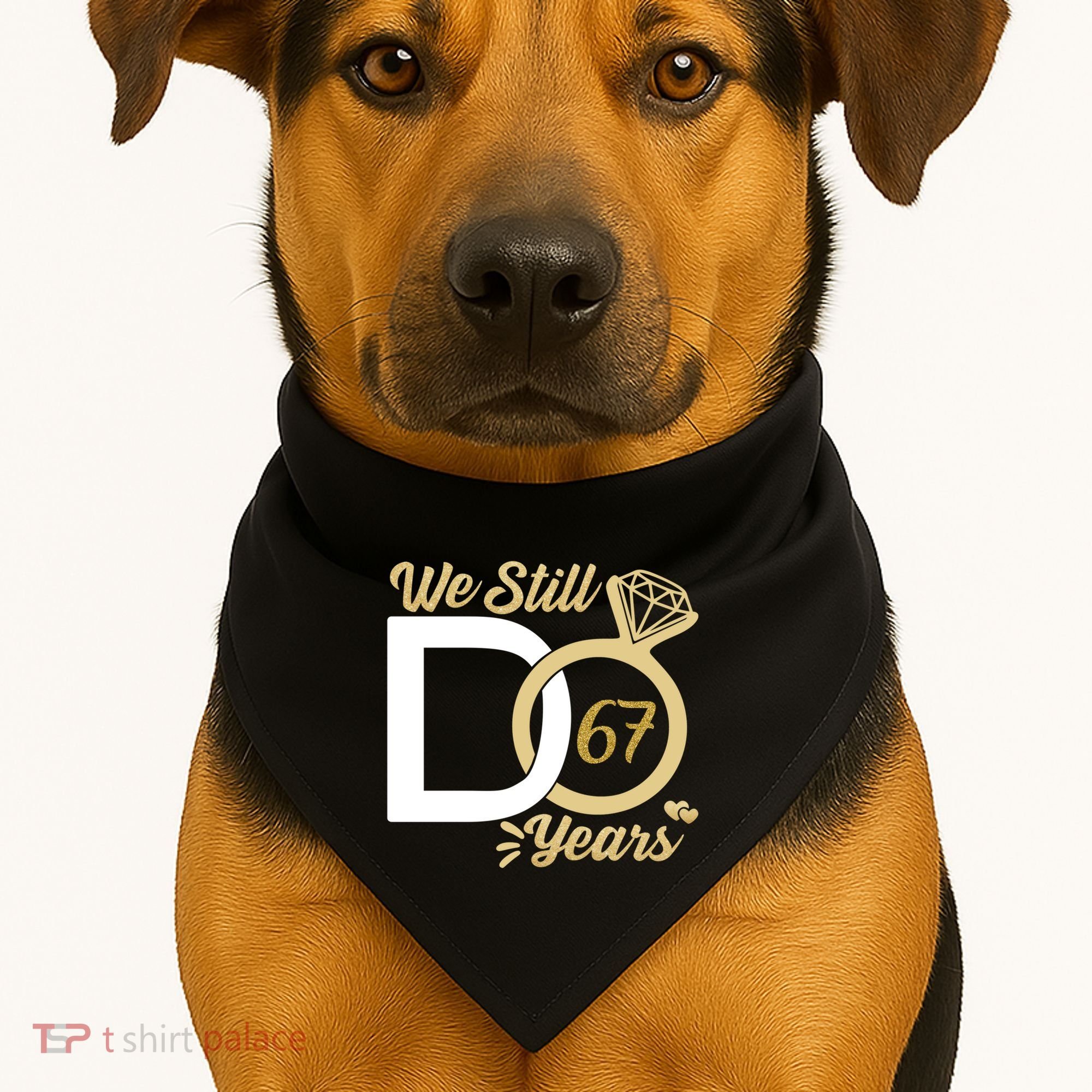 We Still Do 67 Year Wedding Anniversary Couples Celebration Meaningful Gift USA-Made Doggie Bandana