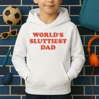 Worlds Sluttiest Dad Joke Kids Hoodie thumb 2