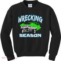 Wrecking Season Demolition Derby Kids Sweatshirt thumb 0