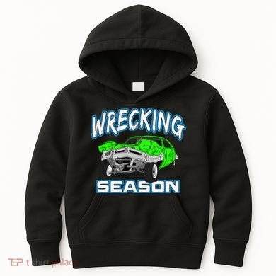 Wrecking Season Demolition Derby Kids Hoodie