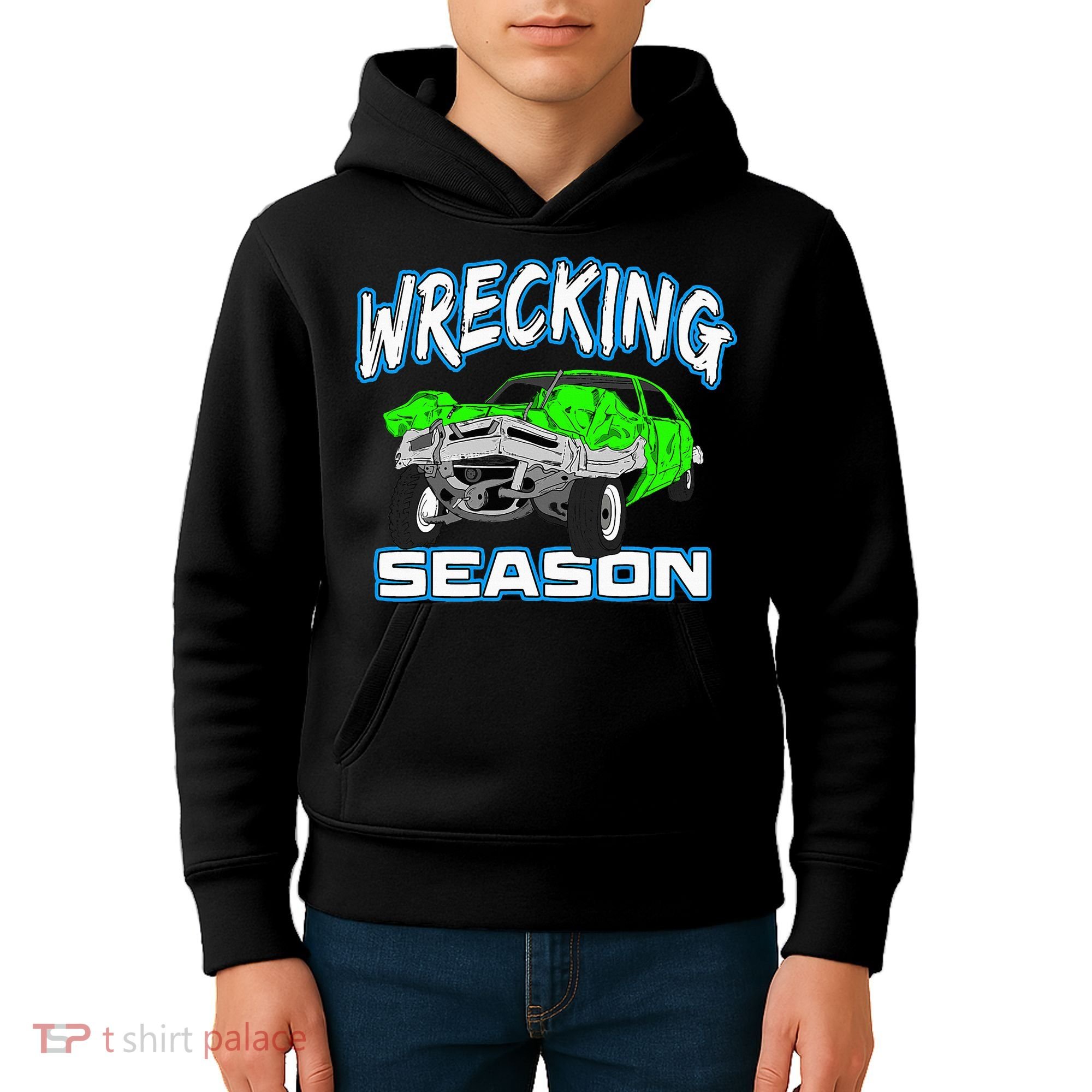Wrecking Season Demolition Derby Kids Hoodie