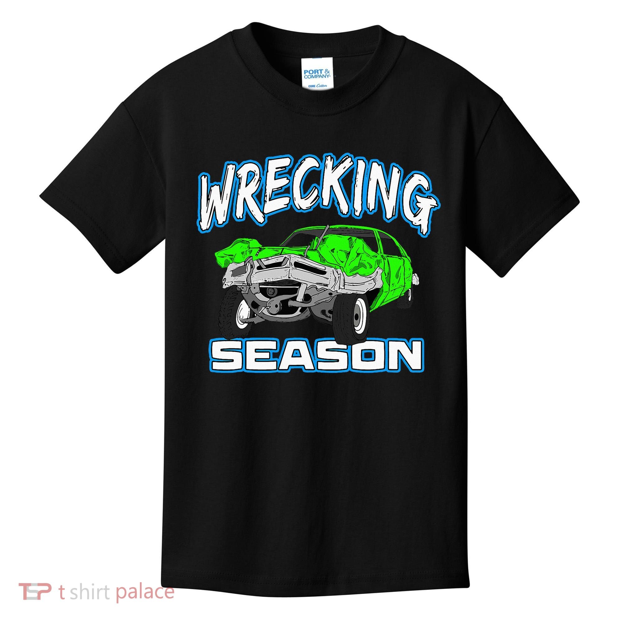 Wrecking Season Demolition Derby Kids T-Shirt