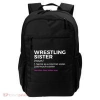 Wrestling Sister Definition Best Sister Ever  Backpack thumb 0