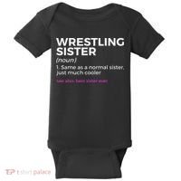 Wrestling Sister Definition Best Sister Ever  Baby Bodysuit thumb 0
