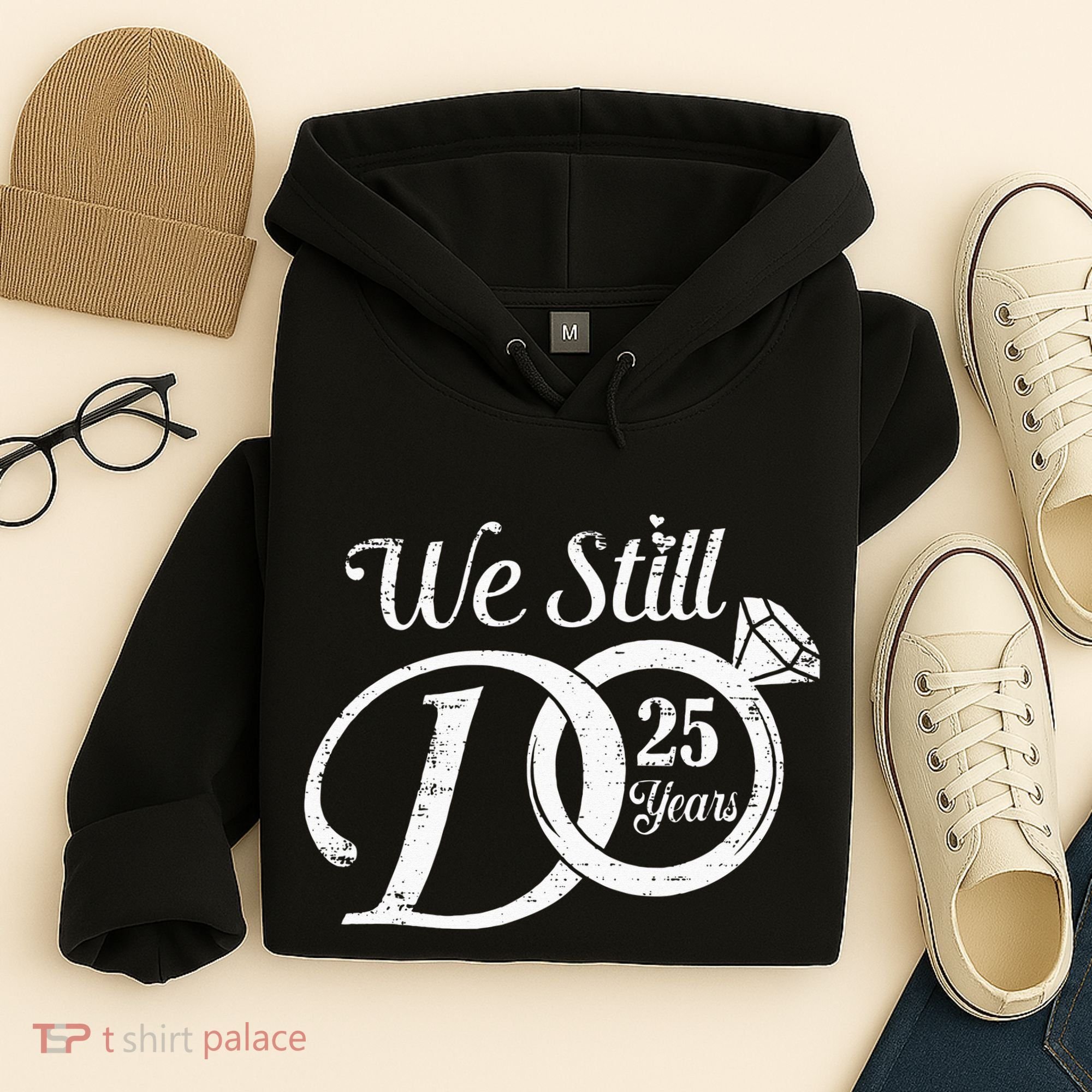 We Still Do 25 Years Funny Couple 25th Wedding Anniversary Hoodie