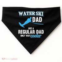 Water Ski Dad Like A Regular Dad Beach Athletes Water Skiing Gift USA-Made Doggie Bandana thumb 0