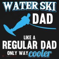 Water Ski Dad Like A Regular Dad Beach Athletes Water Skiing Gift Backpack thumb 2