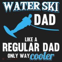 Water Ski Dad Like A Regular Dad Beach Athletes Water Skiing Gift Beanie thumb 2