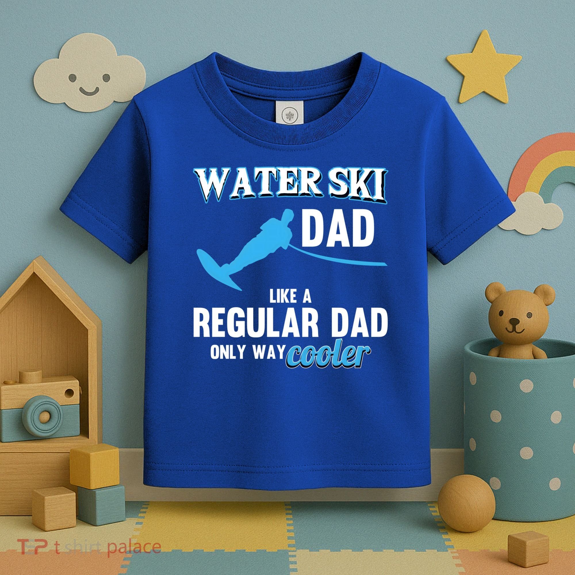 Water Ski Dad Like A Regular Dad Beach Athletes Water Skiing Gift Toddler T-Shirt