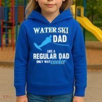 Water Ski Dad Like A Regular Dad Beach Athletes Water Skiing Gift Kids Hoodie thumb 3